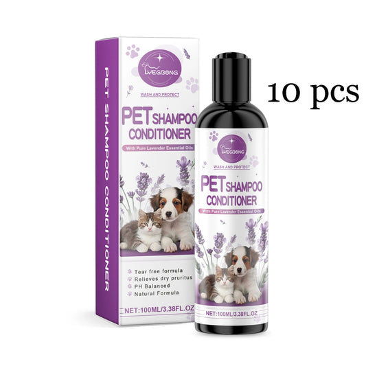 Yegbong Pet Lavender Hair Shampoo Gentle Cleaning Pet Remove Dirts Volumizing Enhance Smoothness Relief Dryness Pet Hair Shampoo