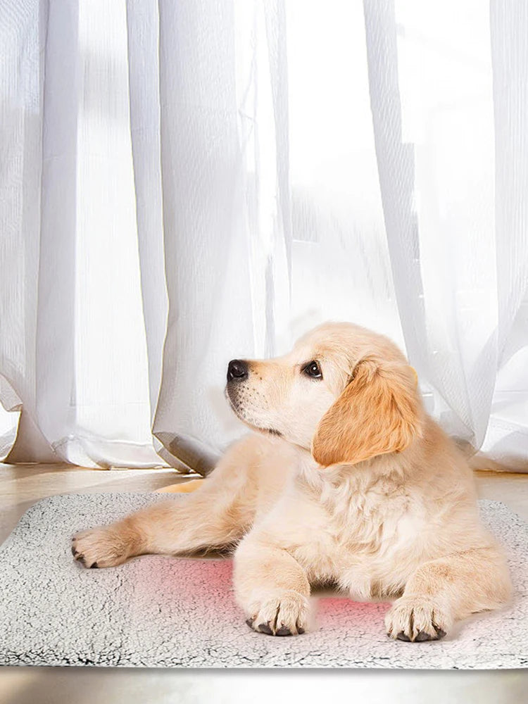 Self-Warming Cat Bed Pad Self-Heating Thermal Cat Dog Bed Mat Pet Warming Pad Soft Thickened Blanket Pad for Indoor Outdoor Pets