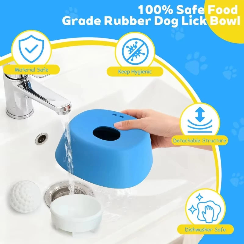 Liquid Slow Dog Bowls  Anti-slip Ball-shaped Bone Soup Dog Licking Bowl Licking Bowl for Healthy Eating Non-Slip and Anti-Chokin