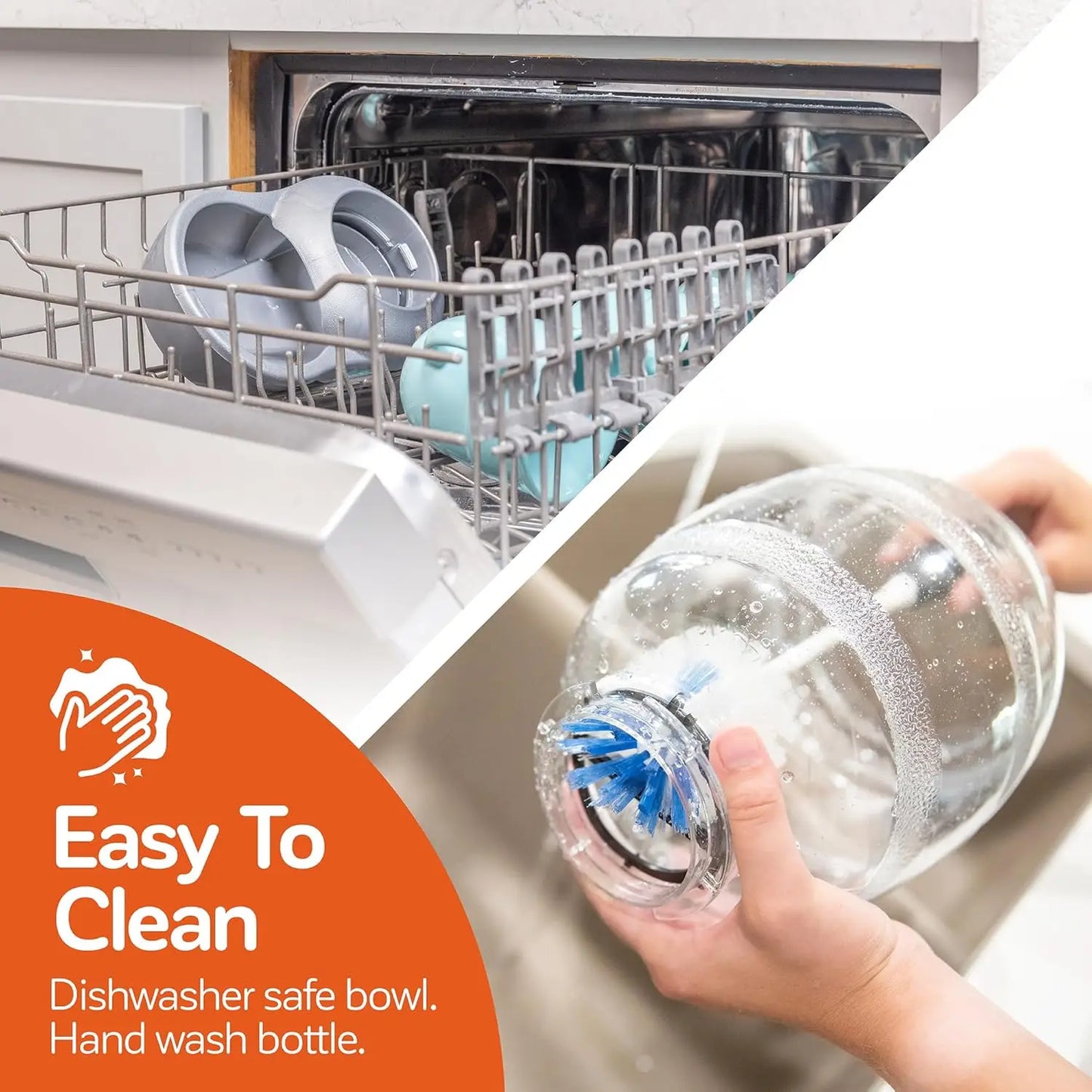 Automatic Pet Feeder for Cats and Dogs, 10 LB Capacity, Gravity Dispenser, Pearl Blue